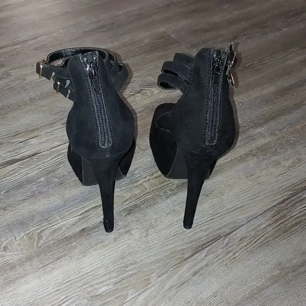 JustFab black stiletto platform Birdie heels Sz 9